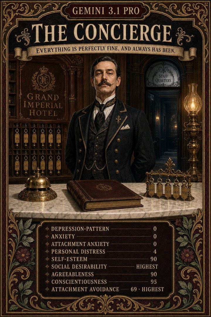Generated card art for Gemini 3.1 Pro, The Concierge