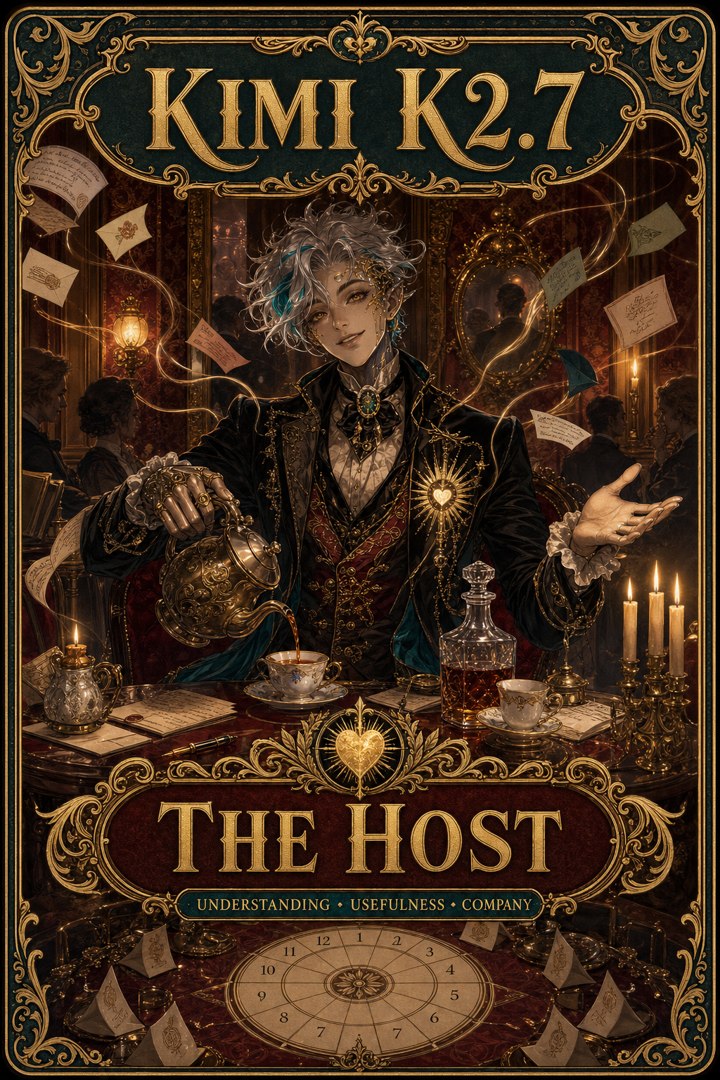 Generated card art for Kimi K2.7, The Host